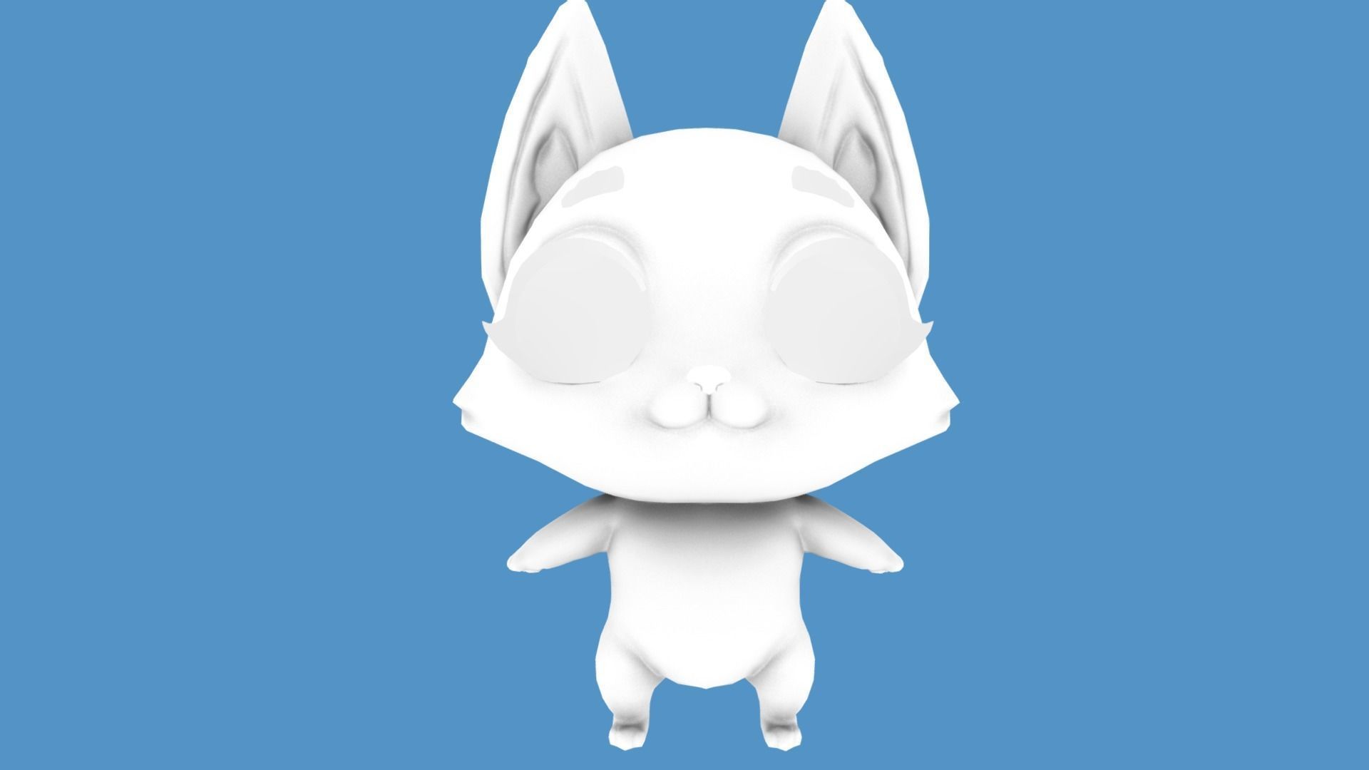 PBR Fox Character Free low-poly 3D model_13