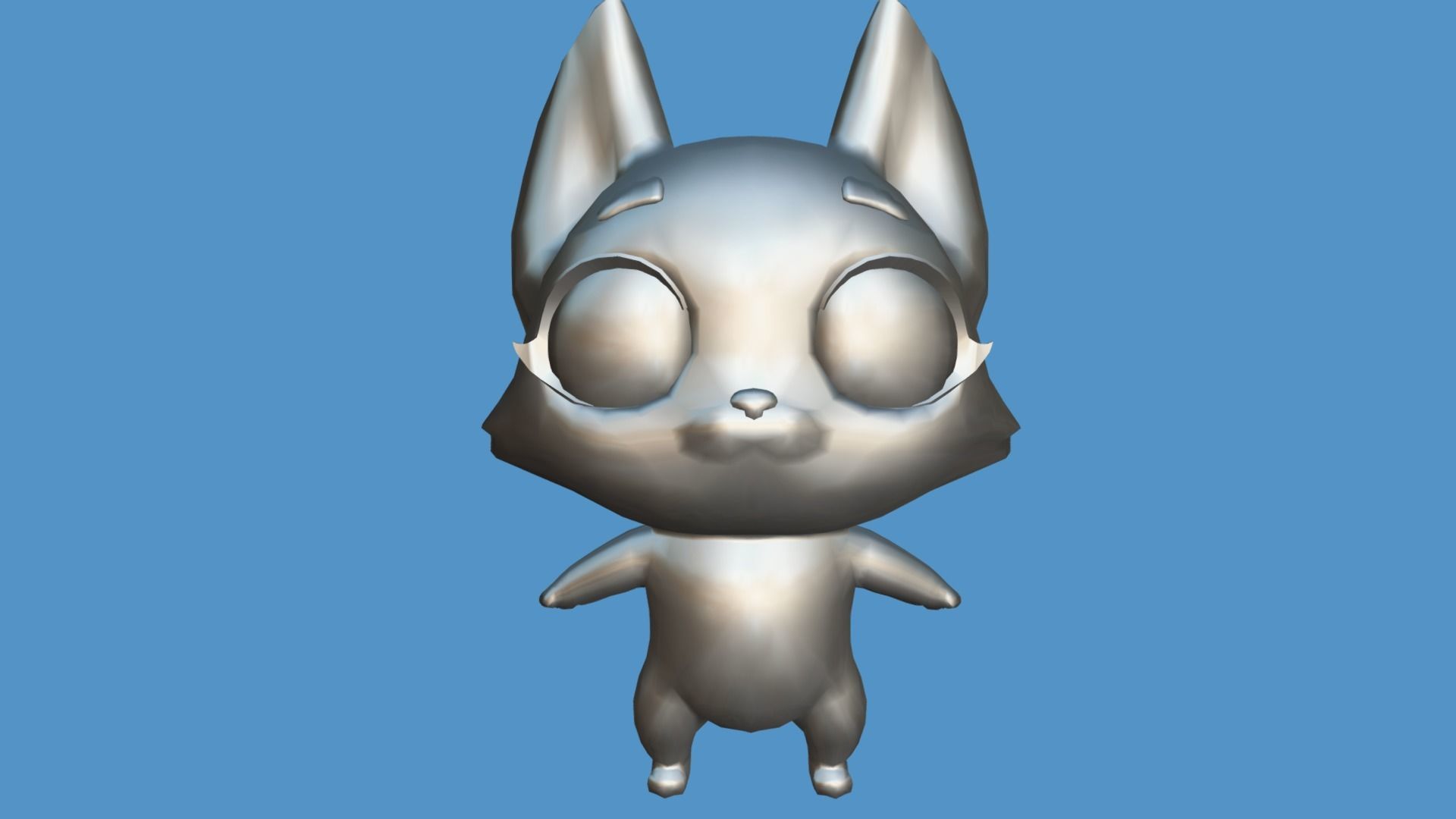 PBR Fox Character Free low-poly 3D model_15