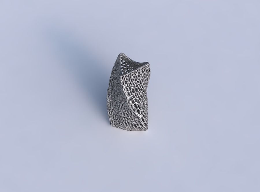 Vase twist curved tipping triangle 2 with dense organic latti... 3D print model_6