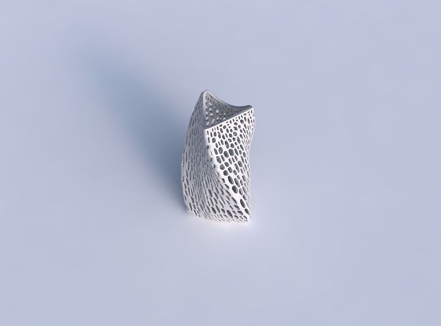 Vase twist curved tipping triangle 2 with dense organic latti... 3D print model_1