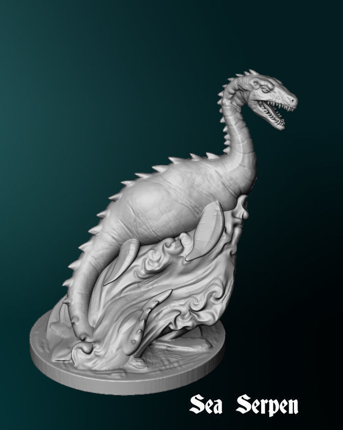Sea Serpent 3D print model_1