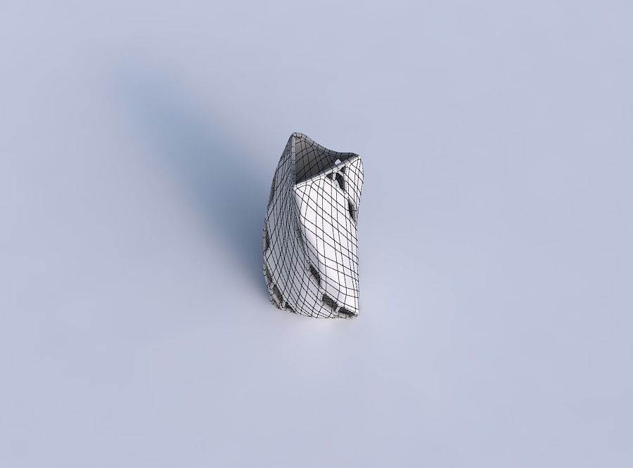 Vase twist curved tipping triangle 2 with diagonal grid latti... 3D print model_6