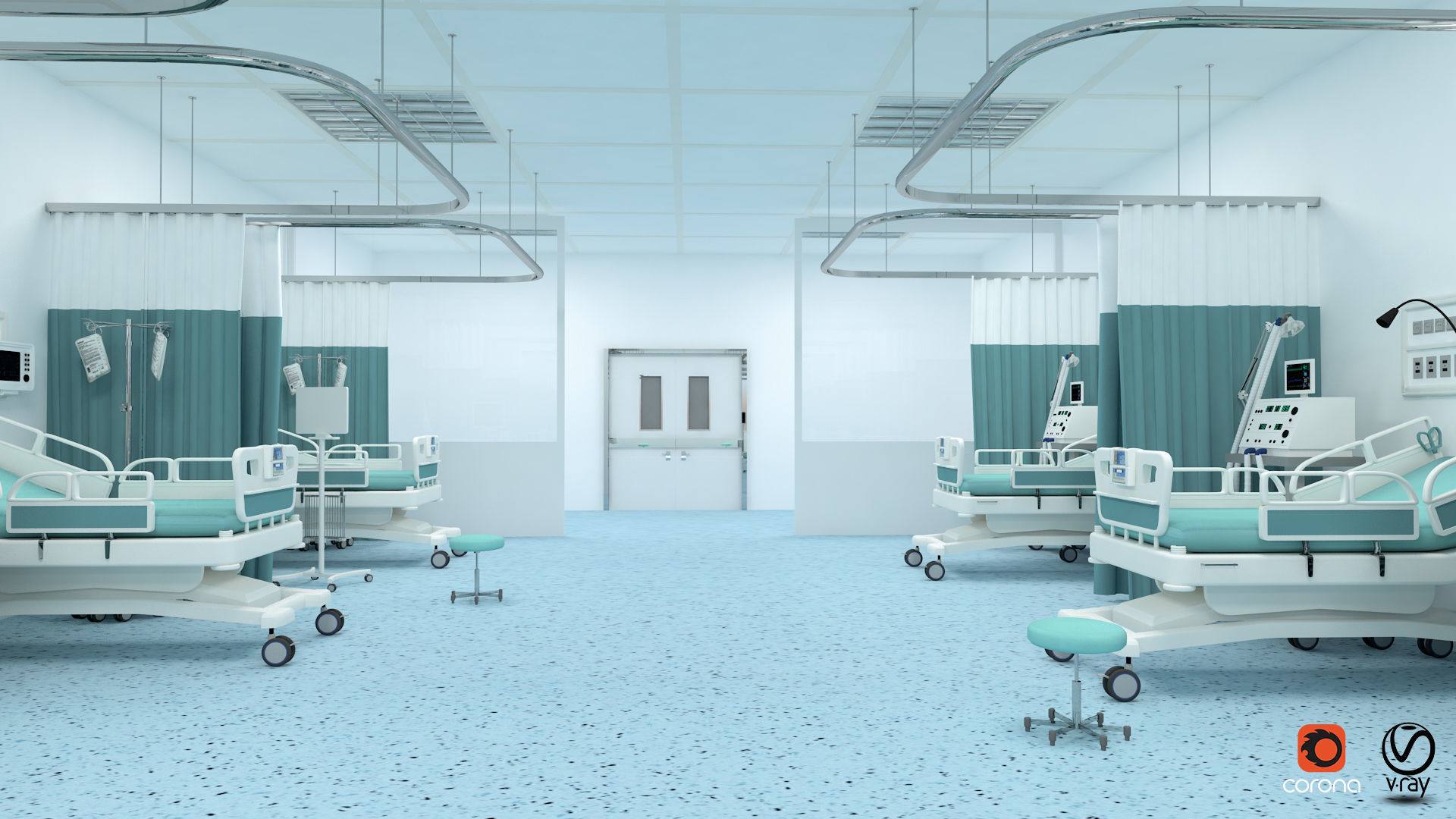 Medical Patient Room 3D model_3