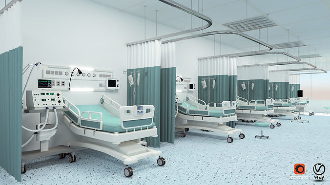 Medical Patient Room 3D model