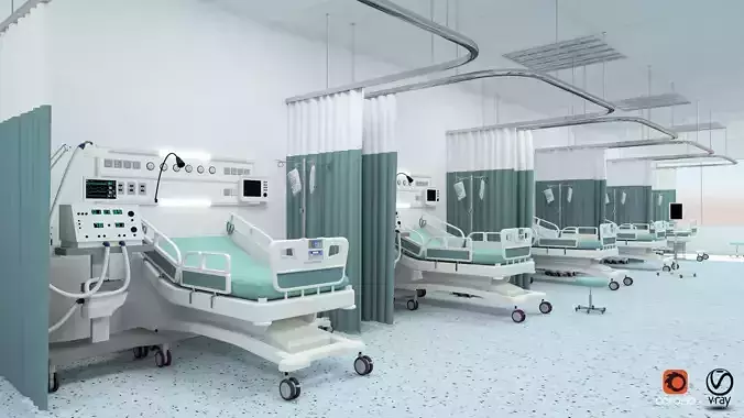 Medical Patient Room 3D model