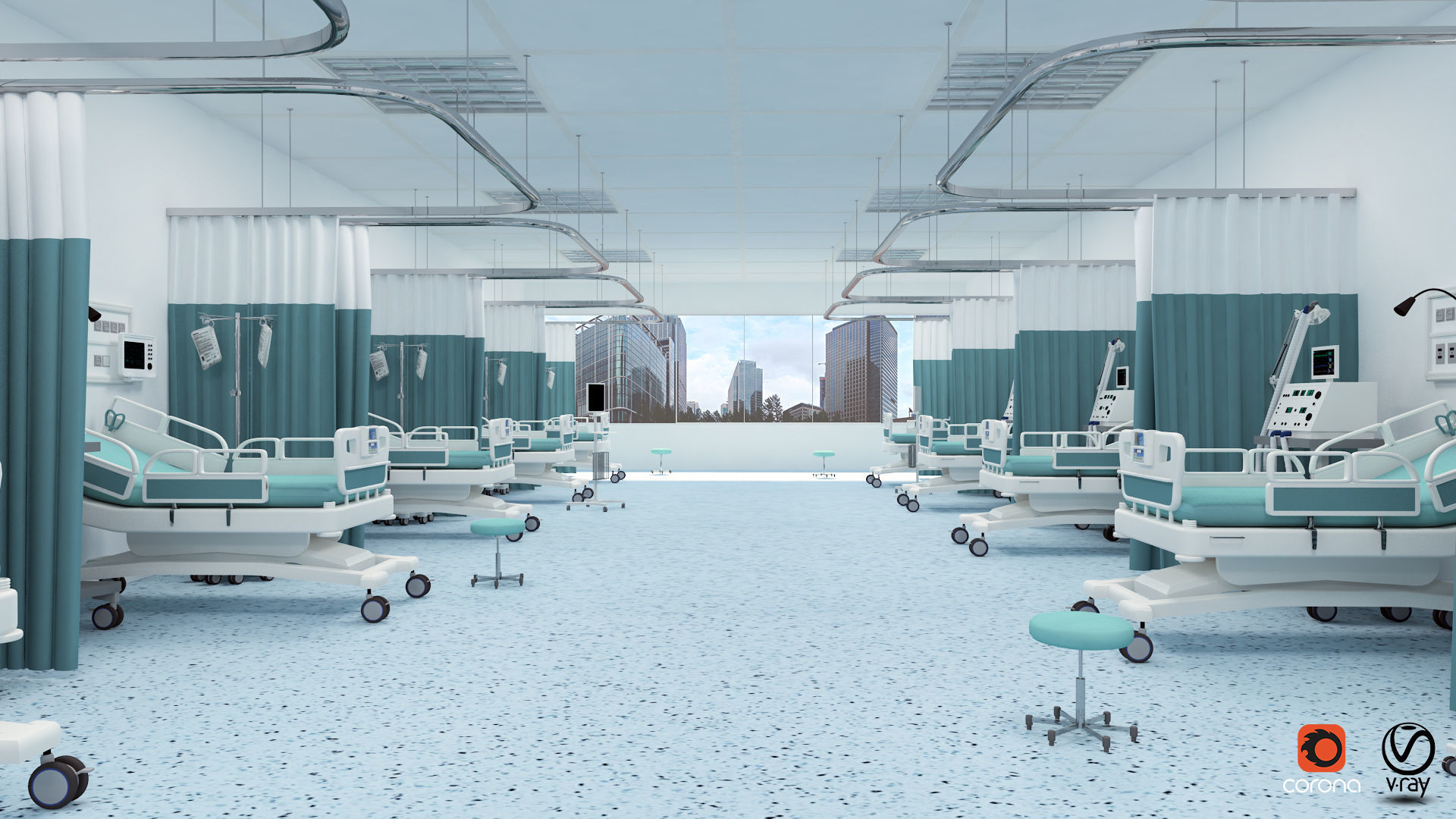Medical Patient Room 3D model_1