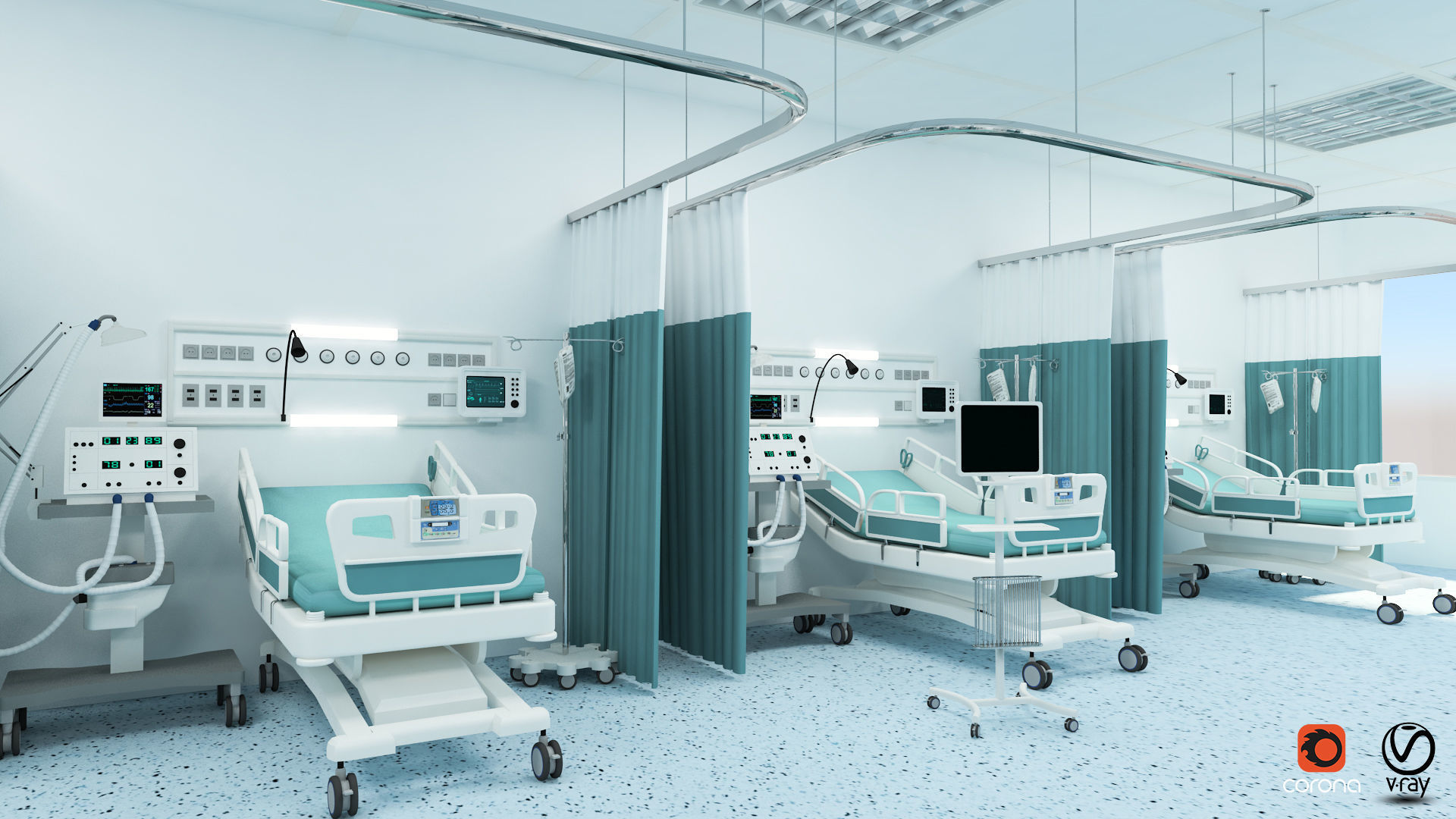 Medical Patient Room 3D model_5