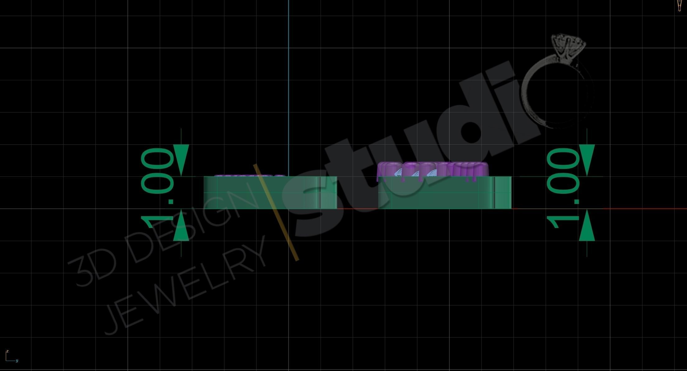 Nike logo earring with gems two versions 3d model 3D print model_3