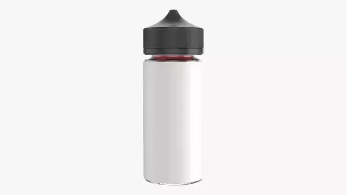Vapor liquid bottle large with black cap