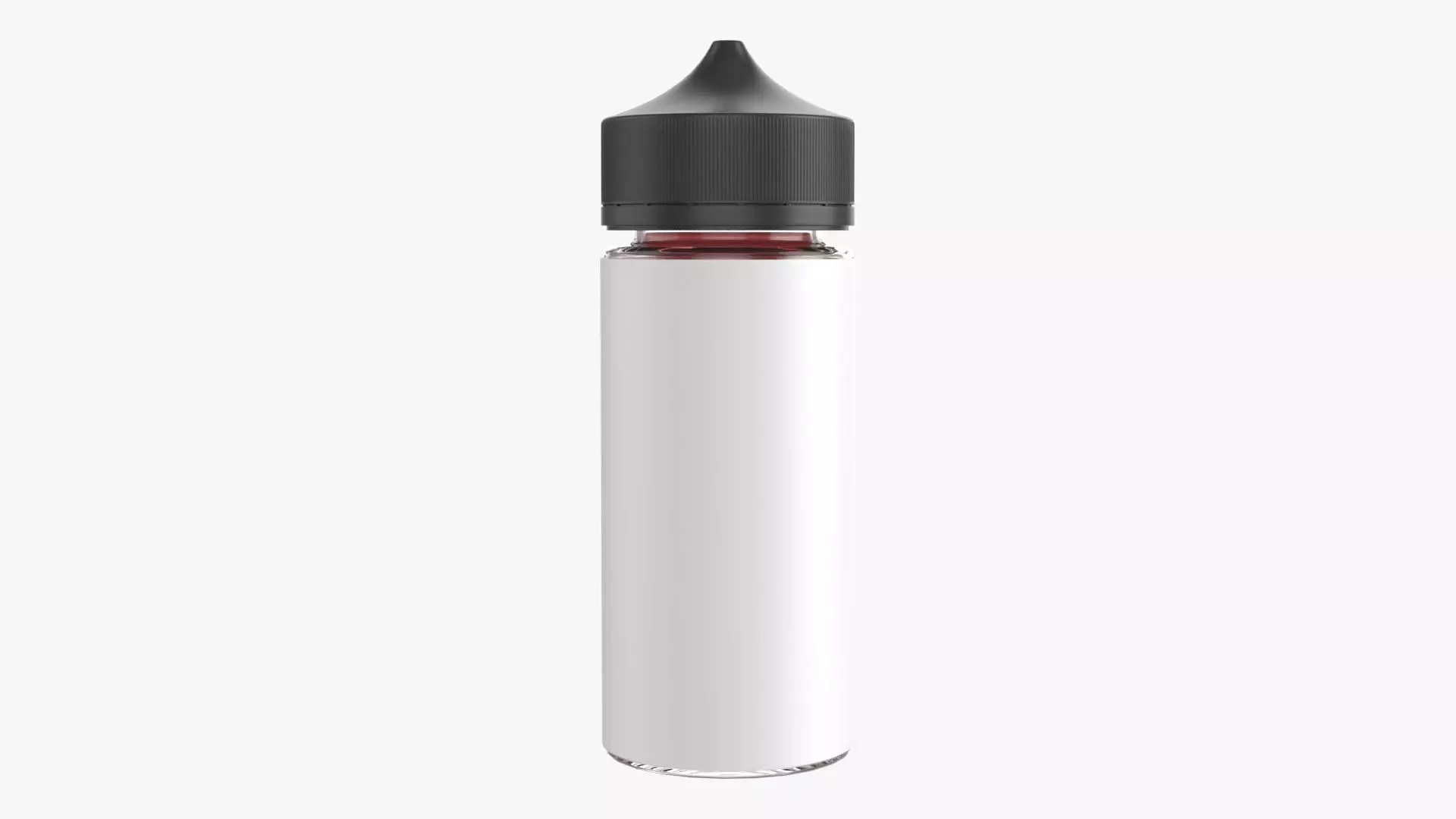 Vapor liquid bottle large with black cap 3D model