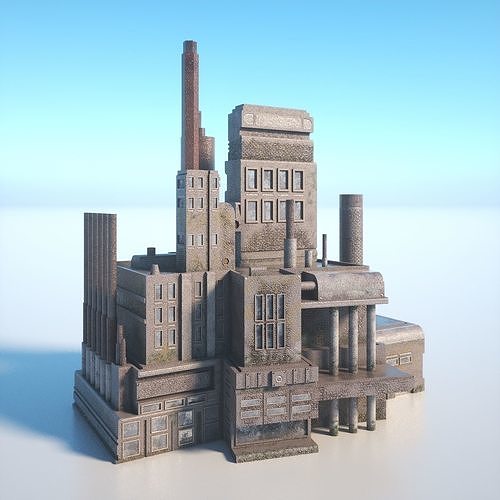 C1 - Factory Low-poly 3D model