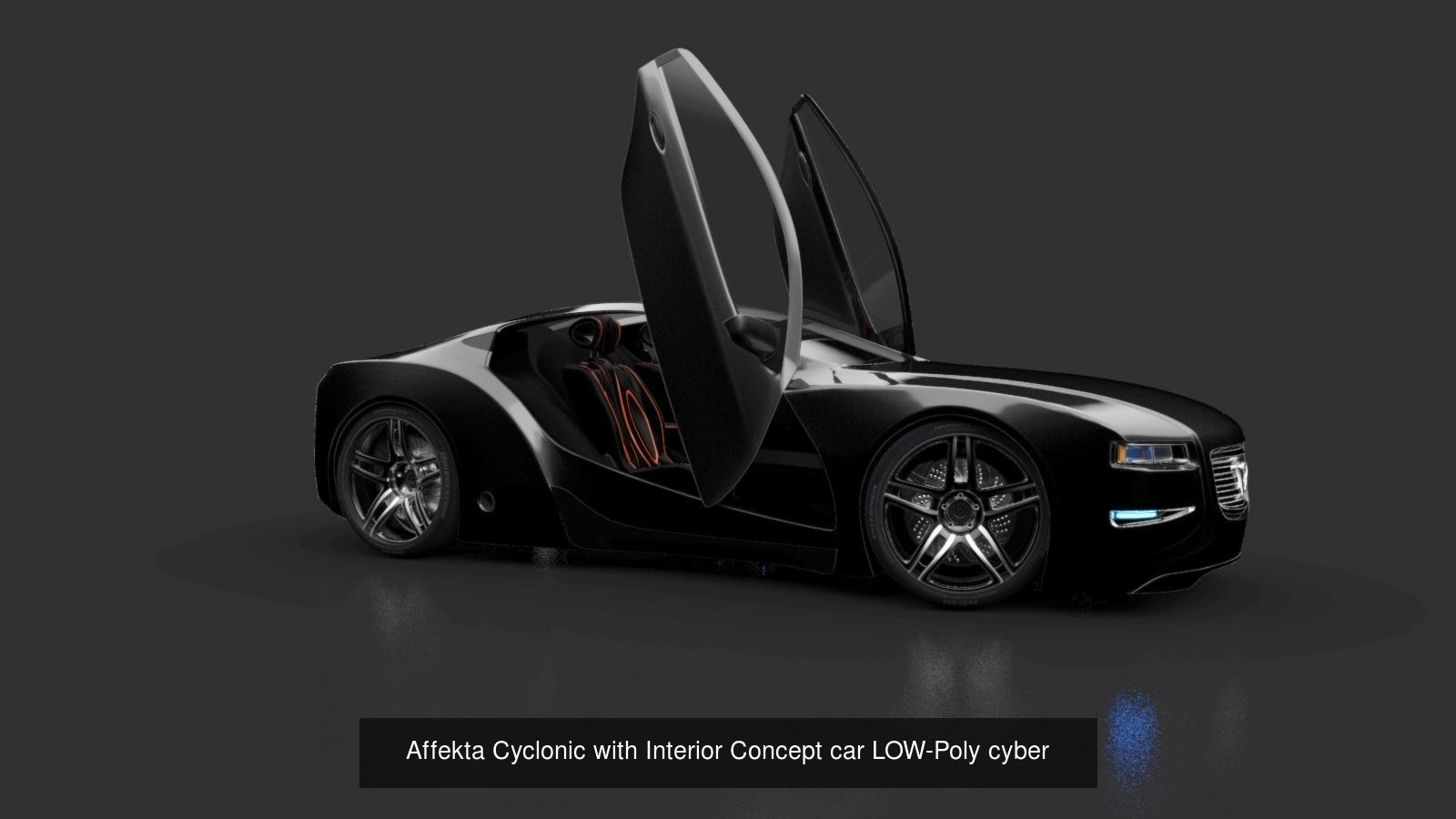 Standard and future sci fi lowpoly car pack 3D Model Collection_5