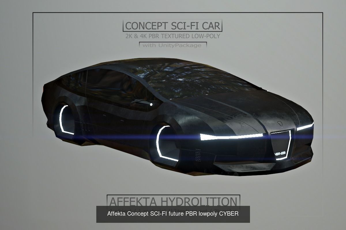 Standard and future sci fi lowpoly car pack 3D Model Collection_13