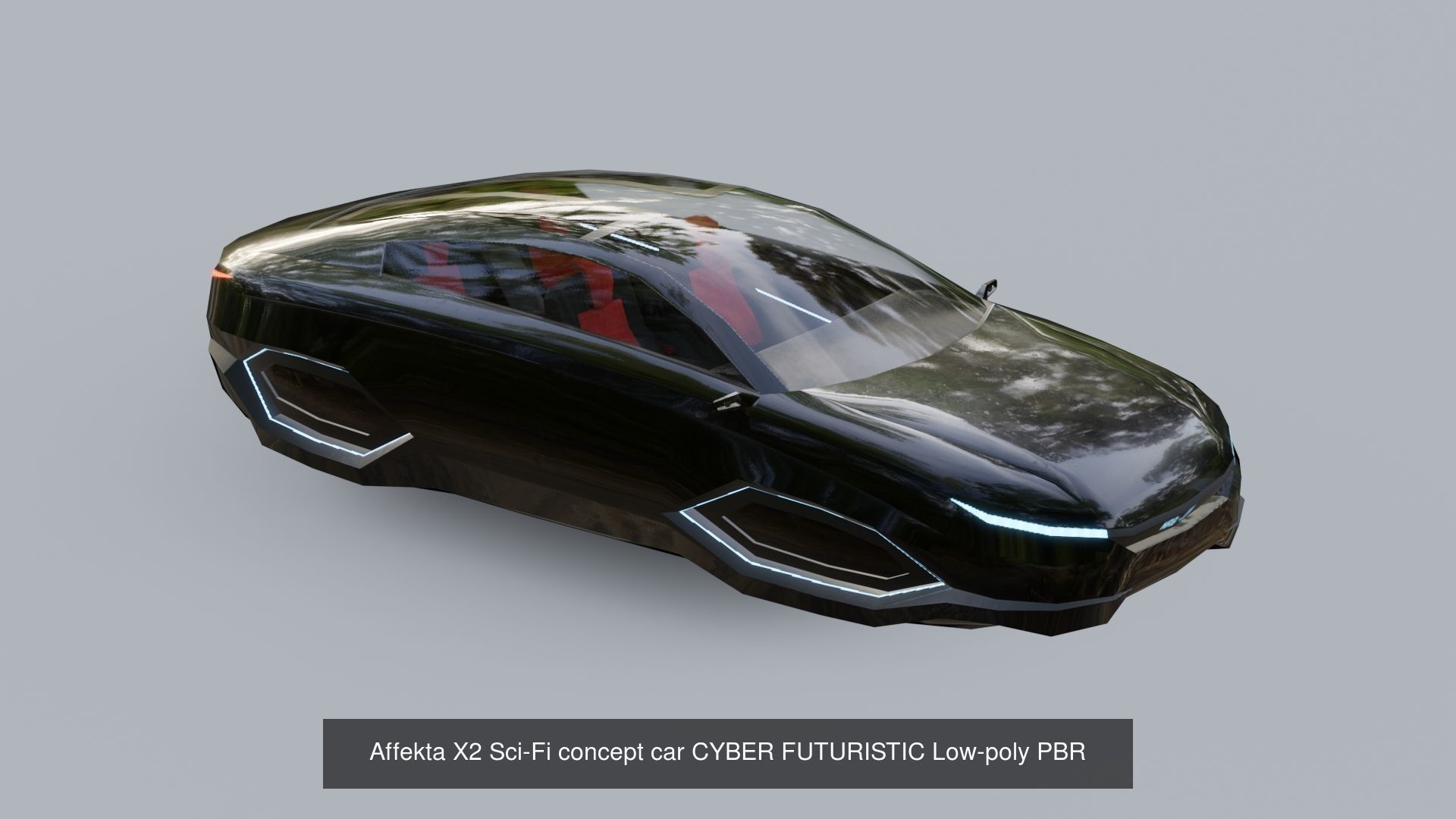 Standard and future sci fi lowpoly car pack 3D Model Collection_12