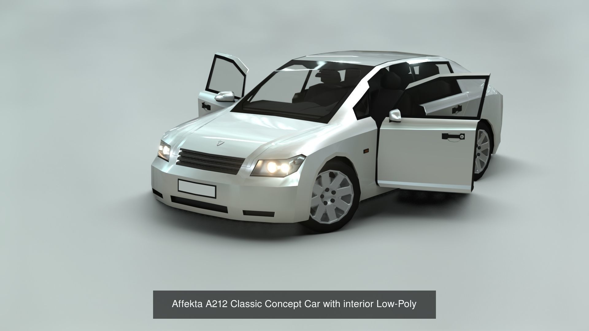 Standard and future sci fi lowpoly car pack 3D Model Collection_6