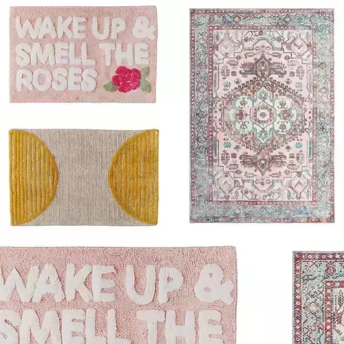 Urban Outfitters Bath Mats Set 3