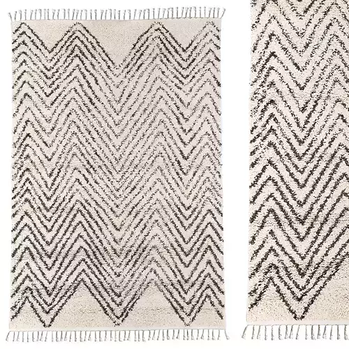 Urban Outfitters Chevron Shag Rug 3D model