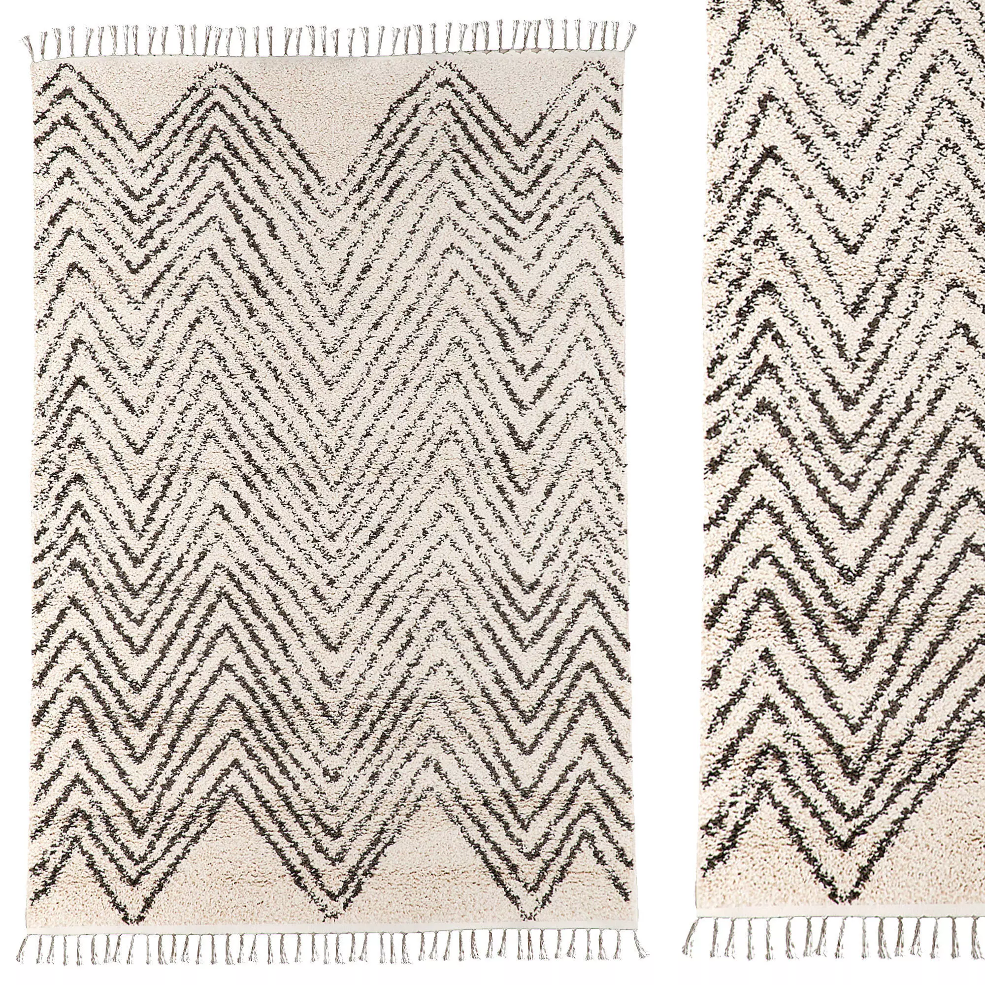 Urban Outfitters Chevron Shag Rug 3D model_0