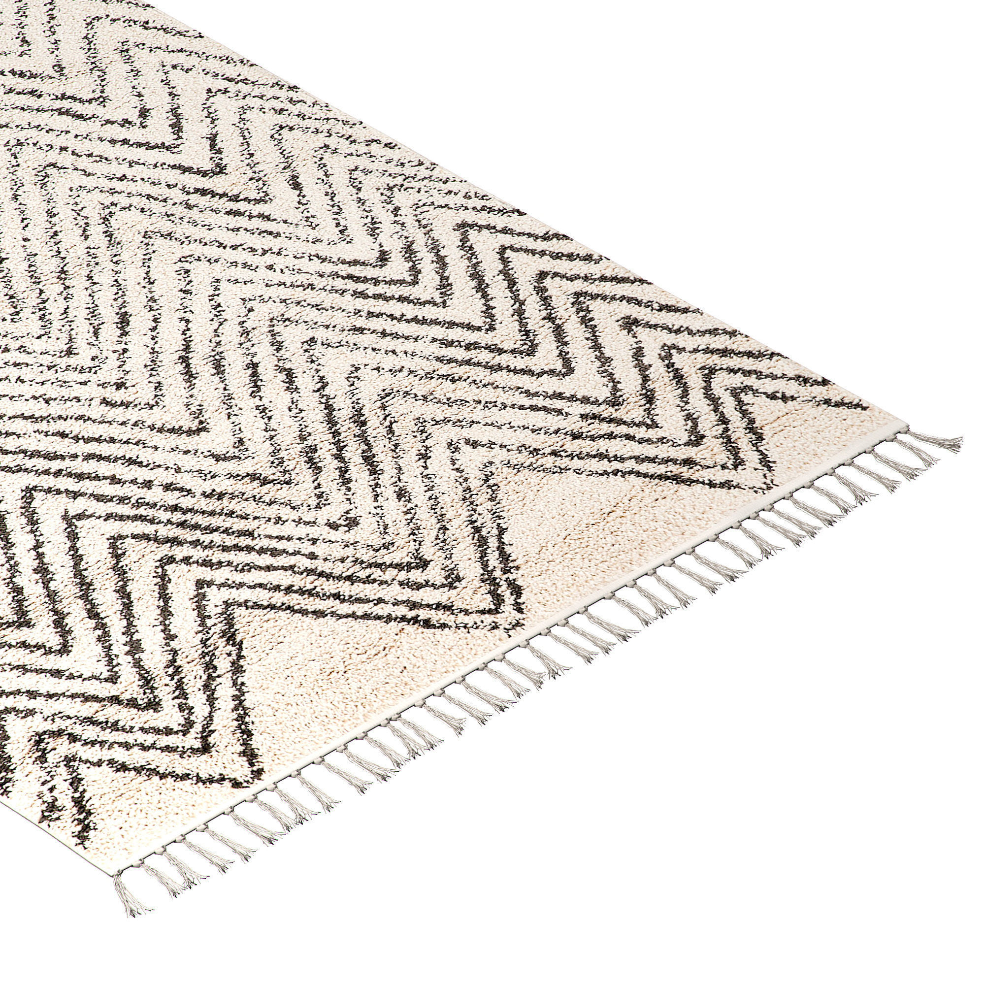 Urban Outfitters Chevron Shag Rug 3D model_1