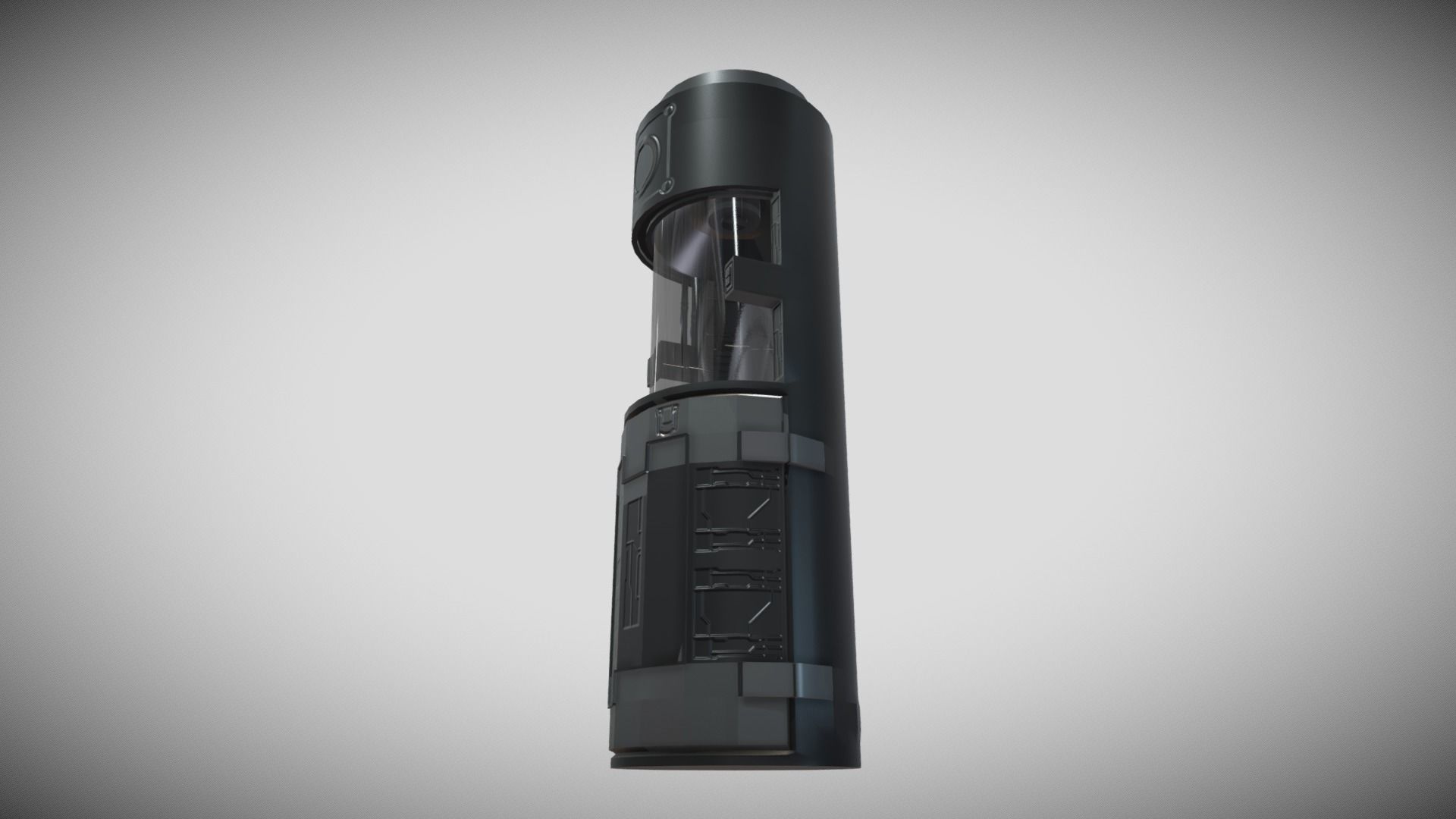 Cryo Pod Low-poly 3D model_4