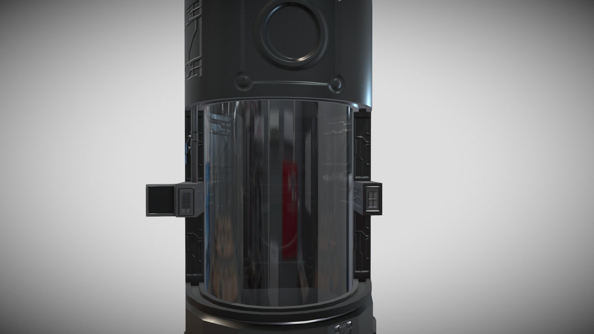 Cryo Pod Low-poly 3D model_1