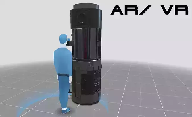 Cryo Pod Low-poly 3D model