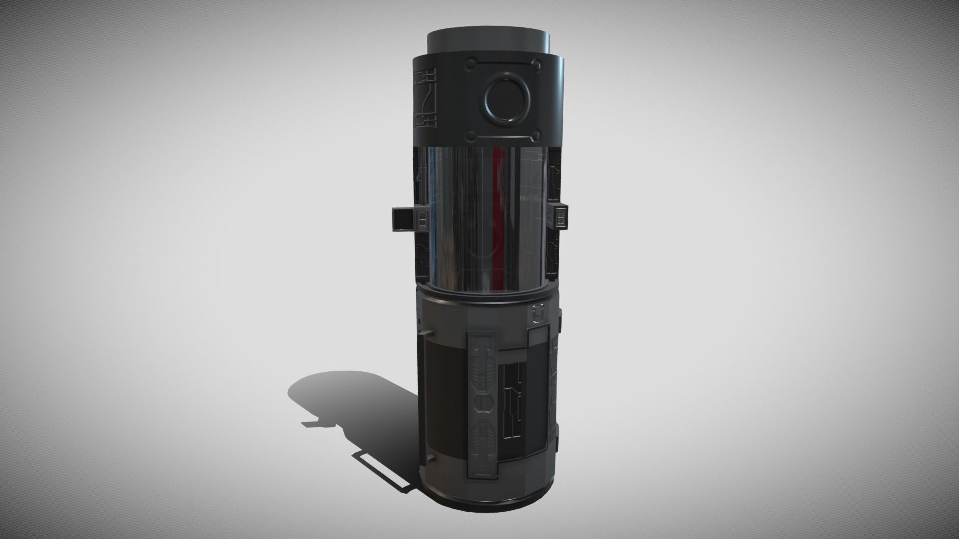 Cryo Pod Low-poly 3D model_3