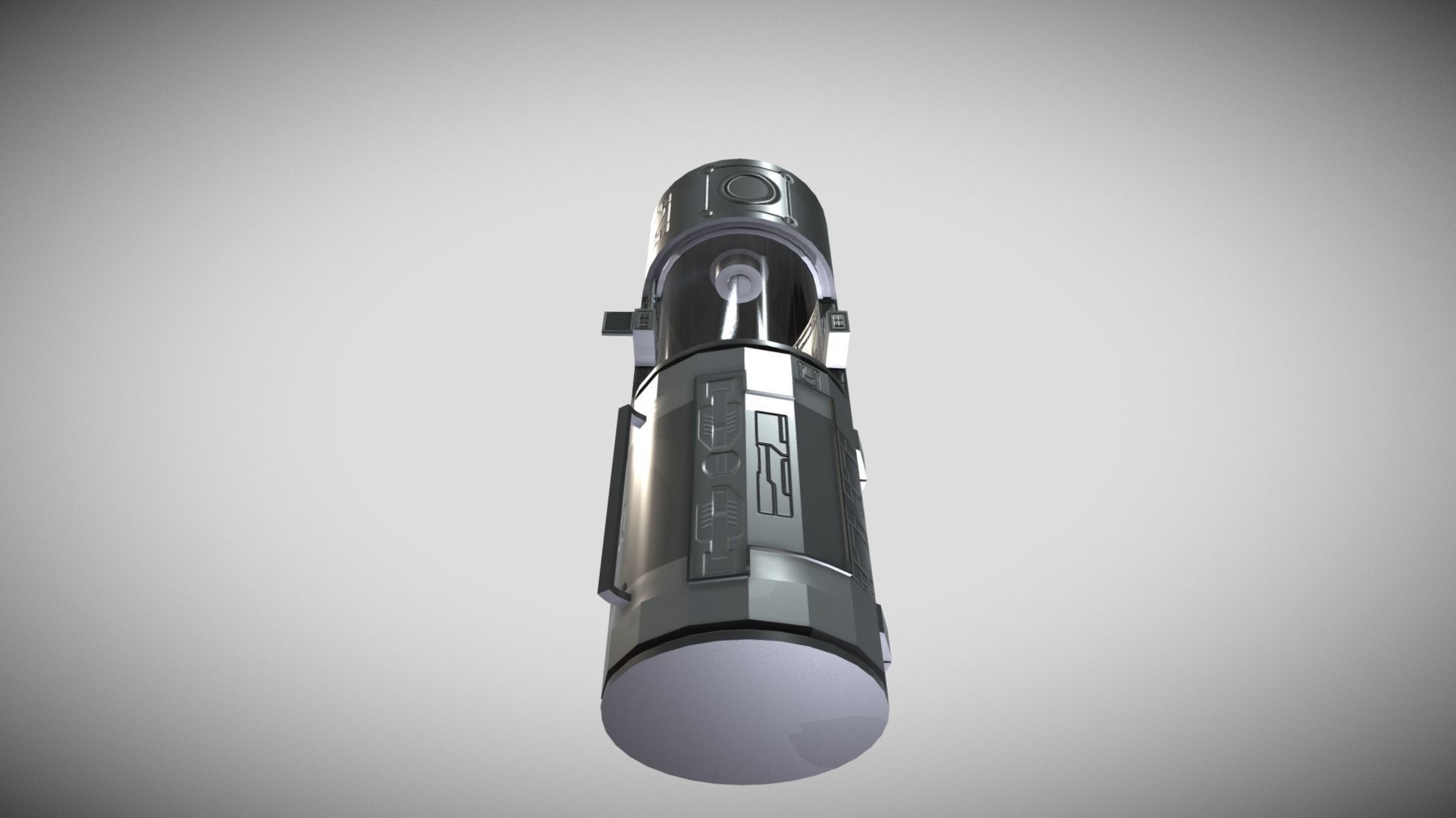 Cryo Pod Low-poly 3D model_5