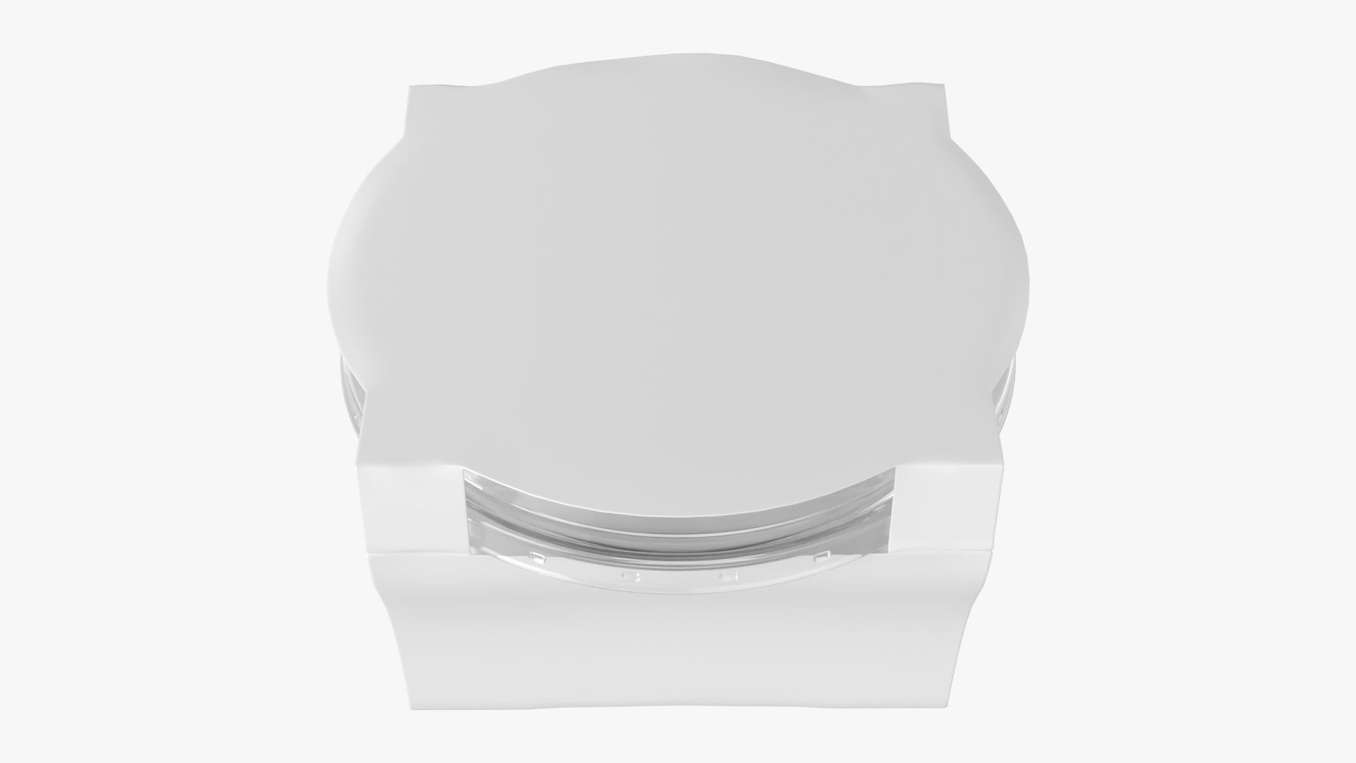 Yoghurt plastic box with paper wrap 3D model_2