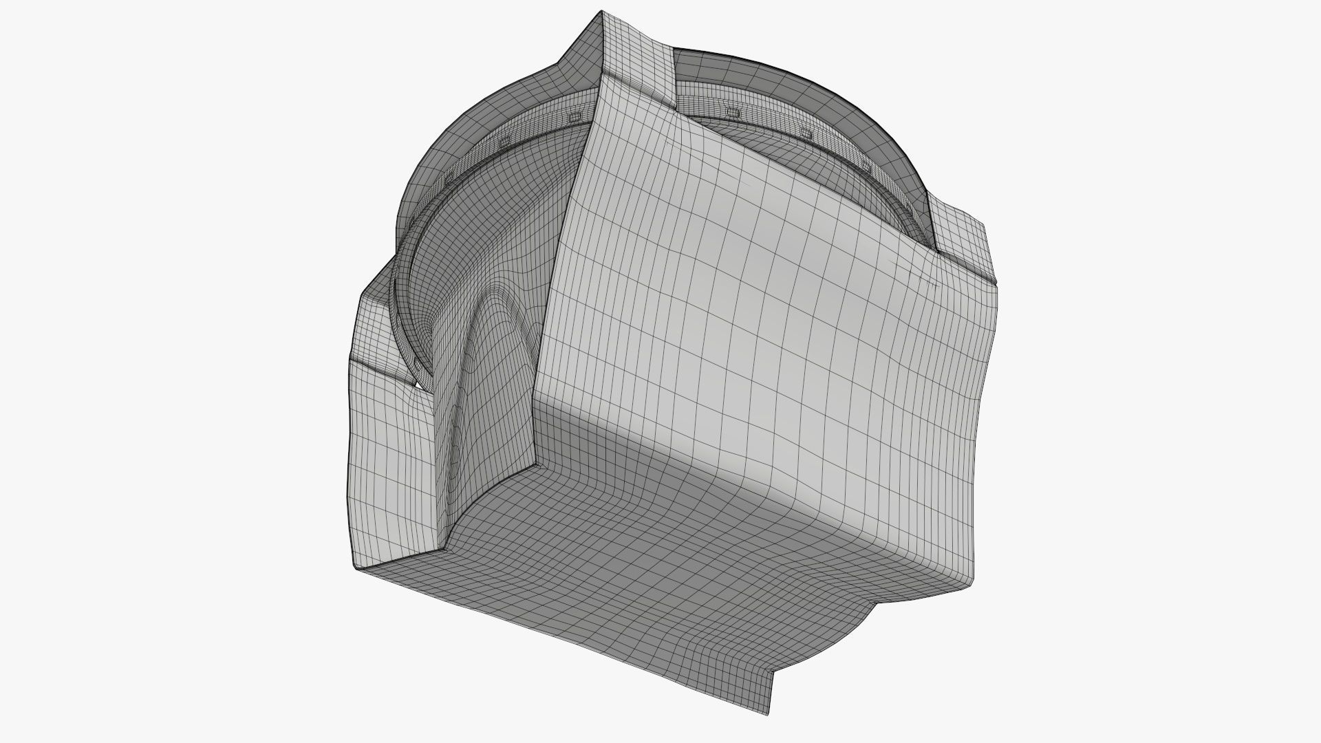 Yoghurt plastic box with paper wrap 3D model_4