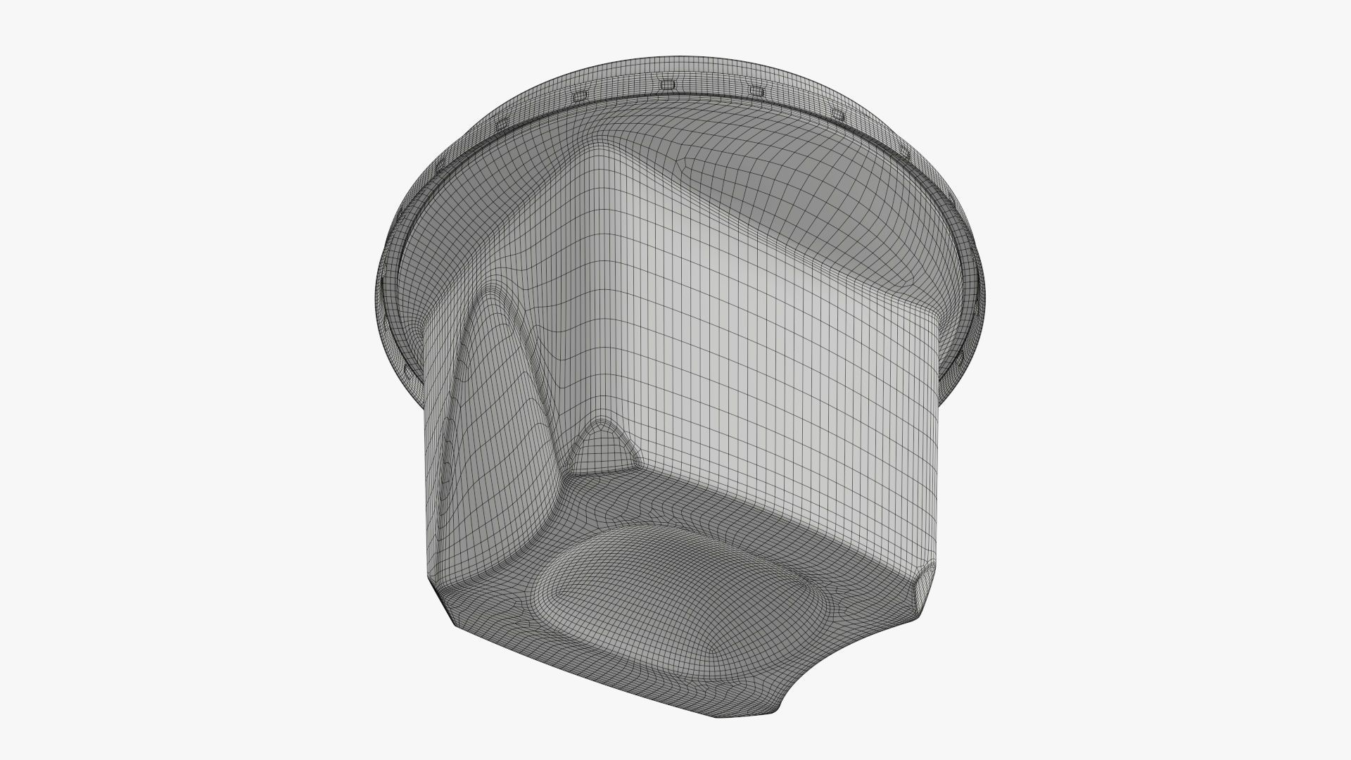 Yoghurt plastic box with paper wrap 3D model_5