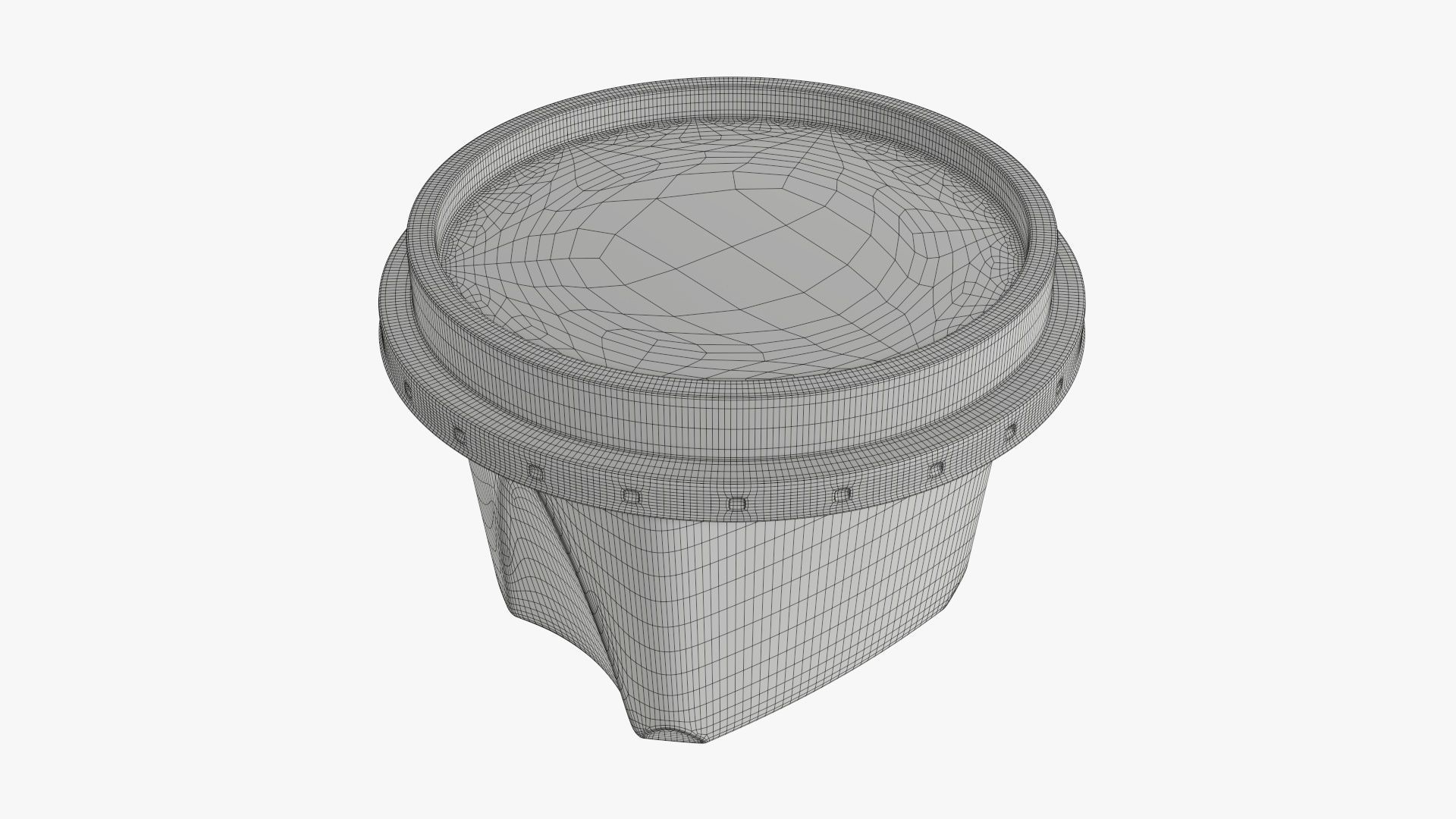 Yoghurt plastic box with paper wrap 3D model_6