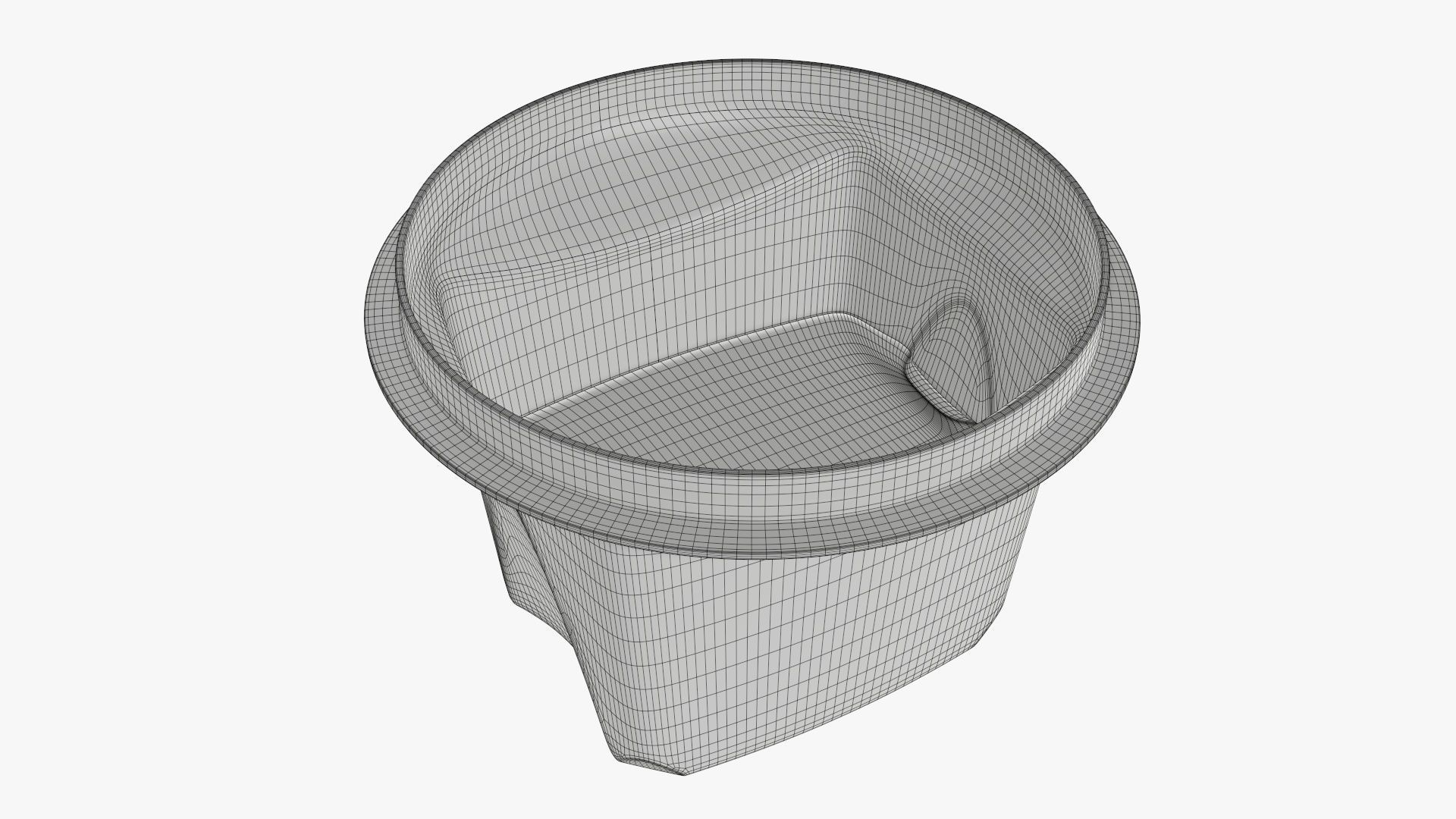 Yoghurt plastic box with paper wrap 3D model_9