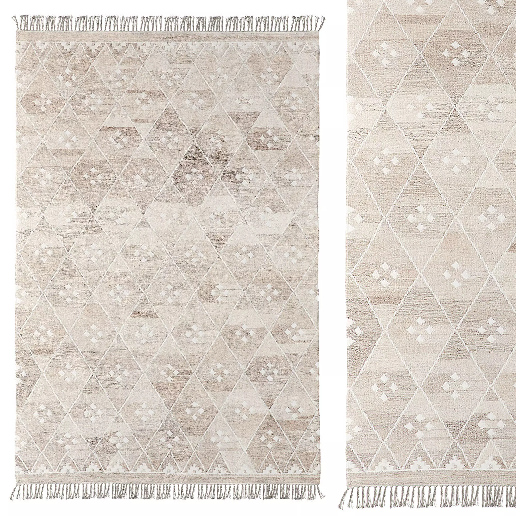 Urban Outfitters Cora Kilim Woven Rug 3D model