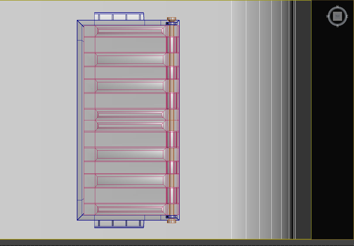 Dumpster trash can on wheels Low-poly 3D model_5