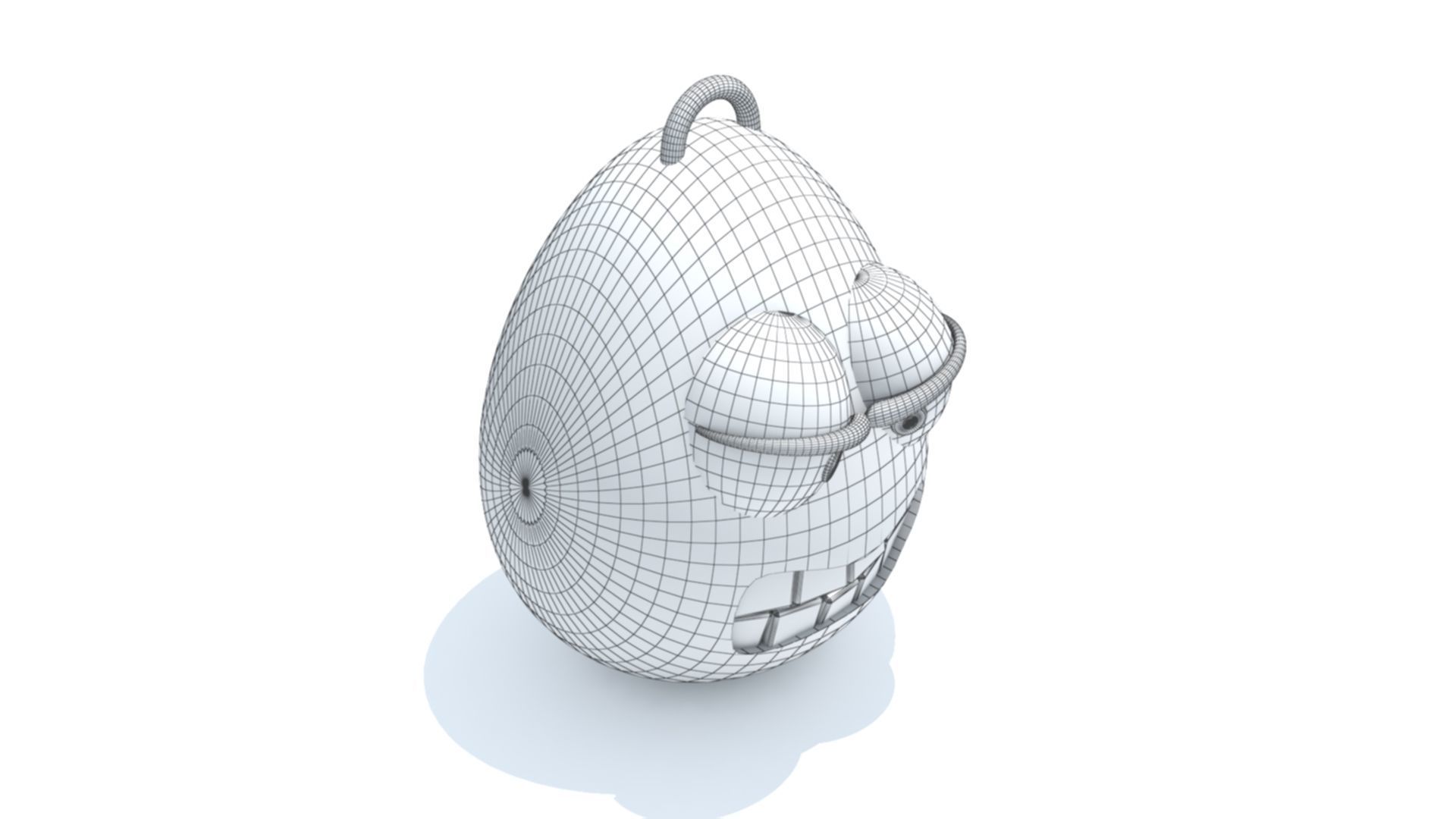 Angry Emoji Keychain 3D print model_6