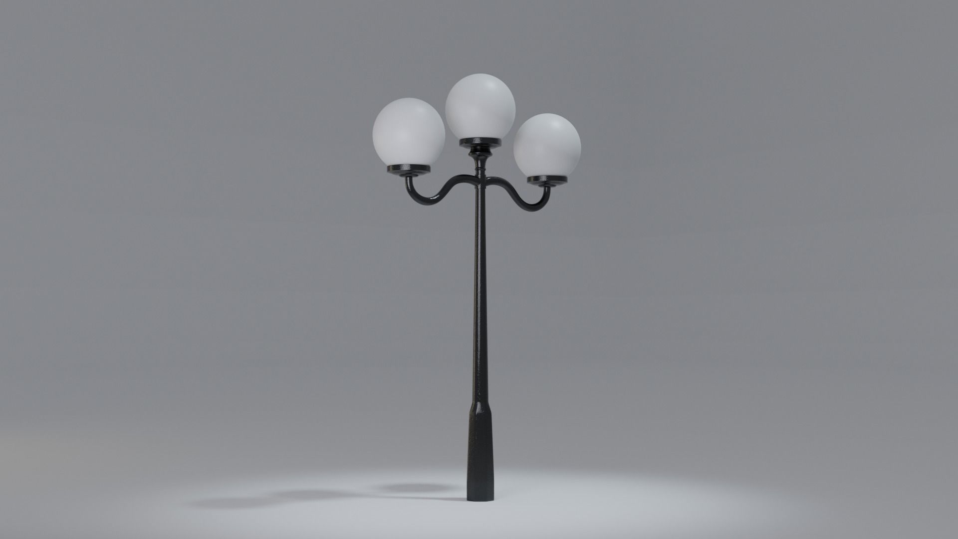 Lamp Post Low-poly 3D model_4