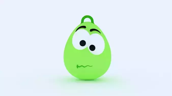 Confused Emoji Keychain 3D print model