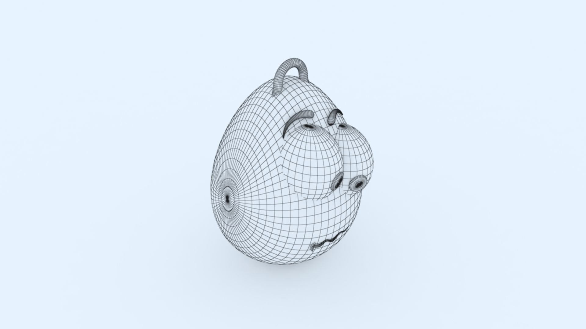 Confused Emoji Keychain 3D print model_6