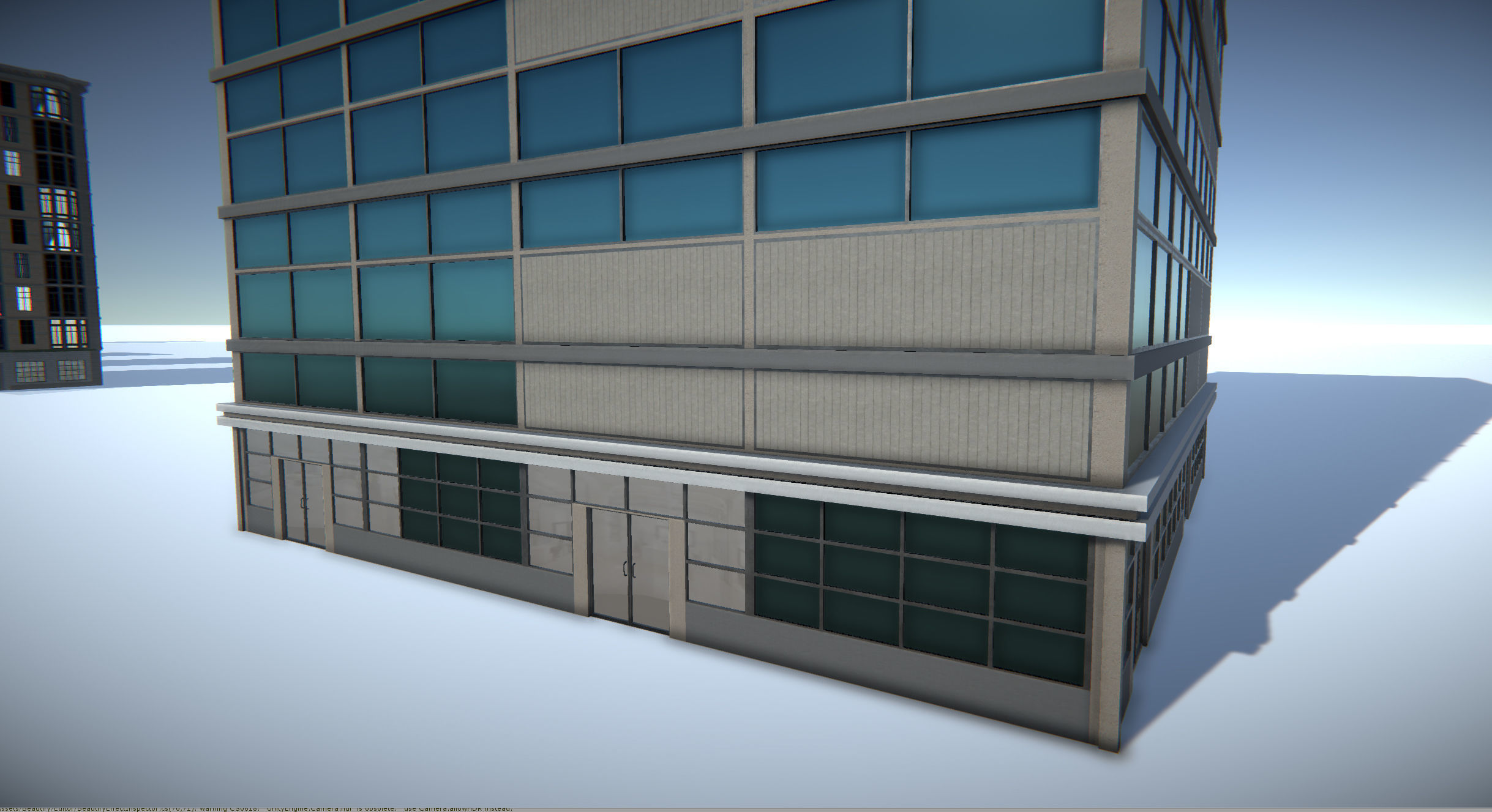 Modular Building Set Low-poly 3D model_8