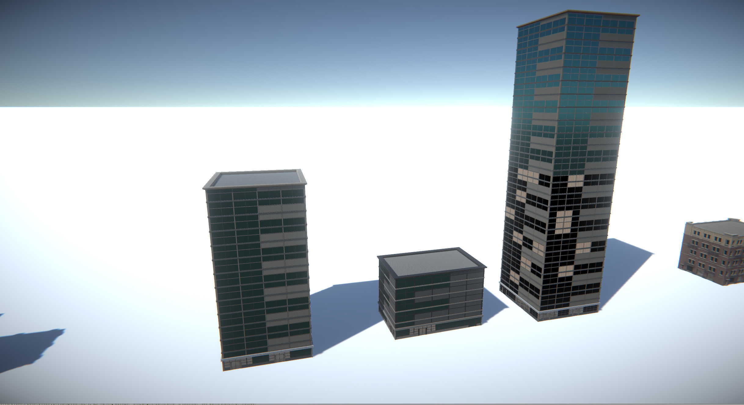 Modular Building Set Low-poly 3D model_21