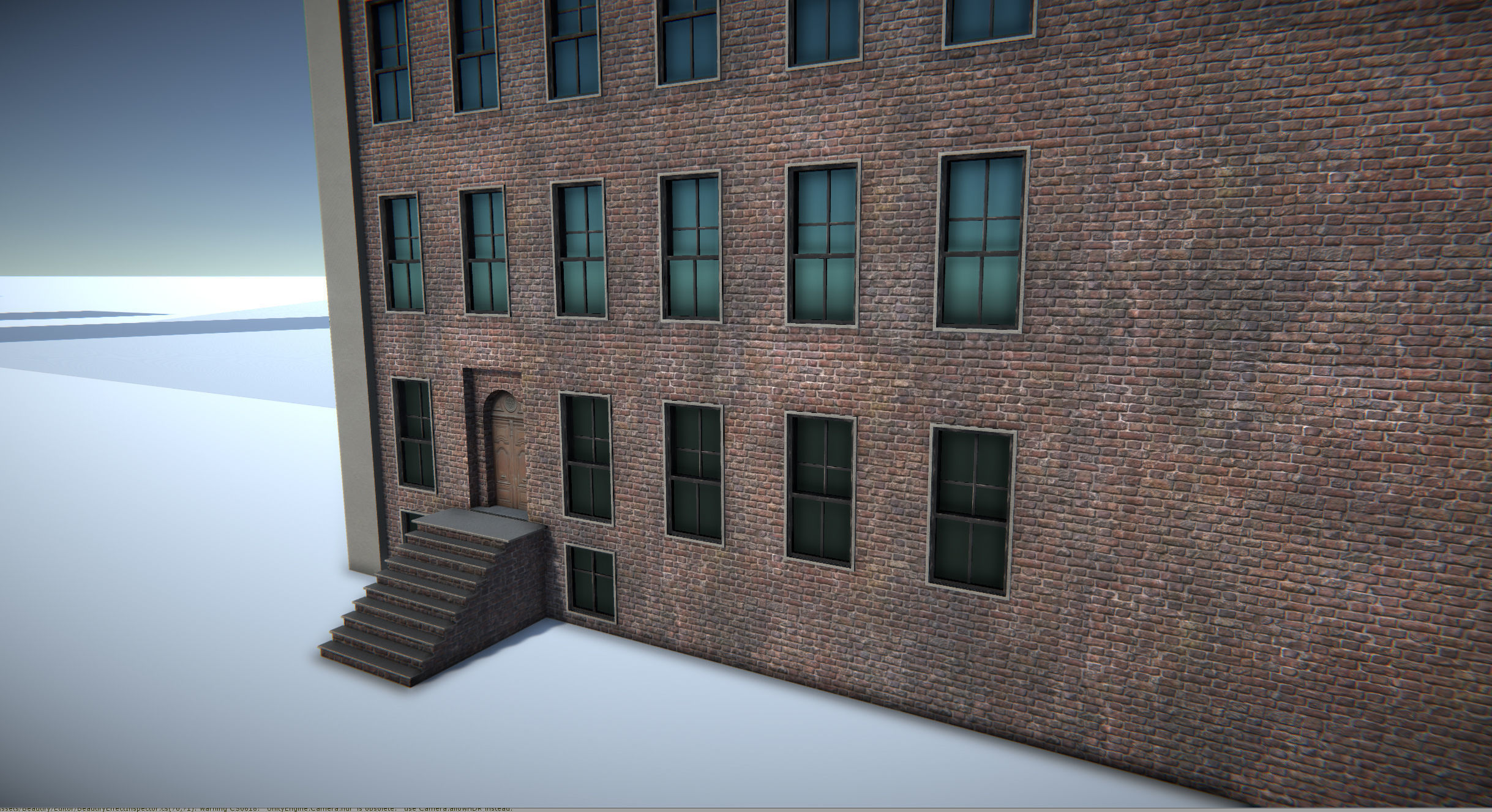 Modular Building Set Low-poly 3D model_5