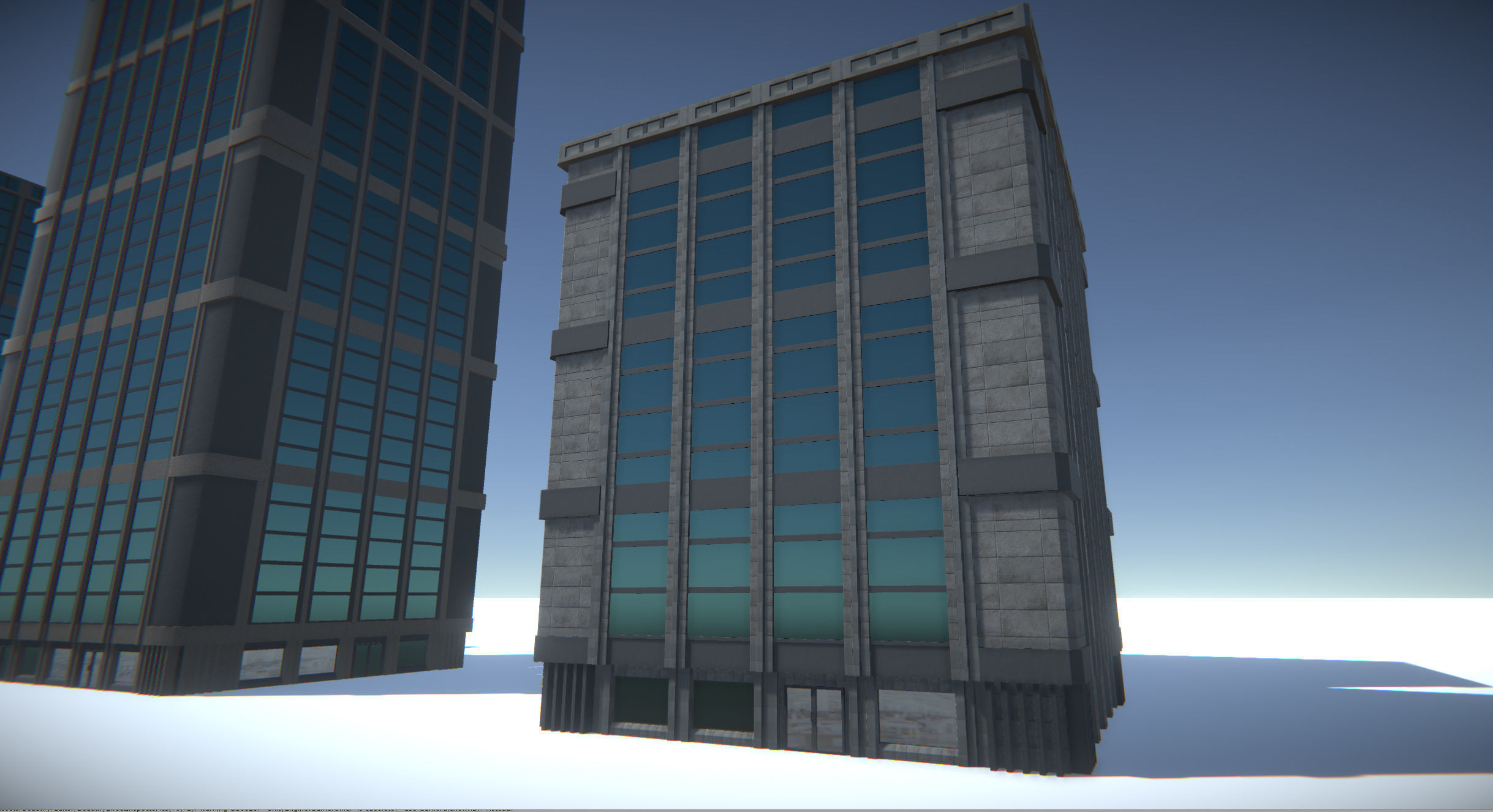 Modular Building Set Low-poly 3D model_2