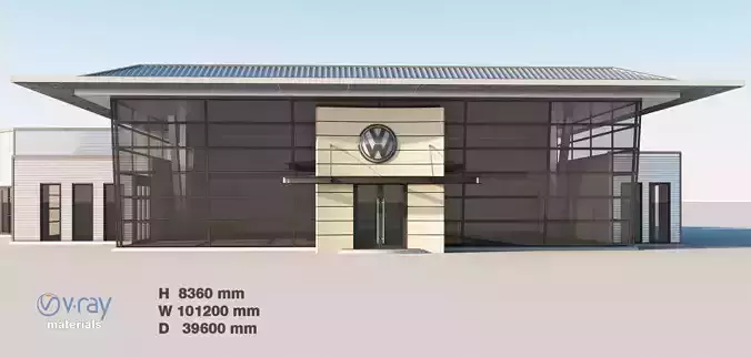 Volkswagen office building 3D model