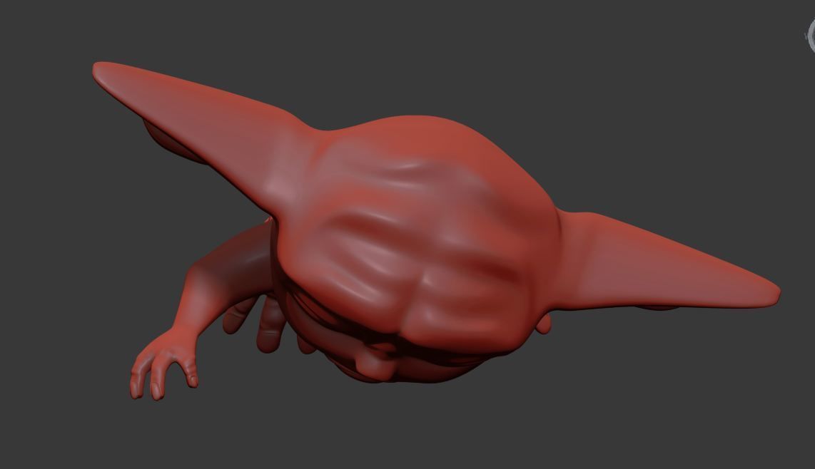 Fat Baby Yoda 3D print model_3