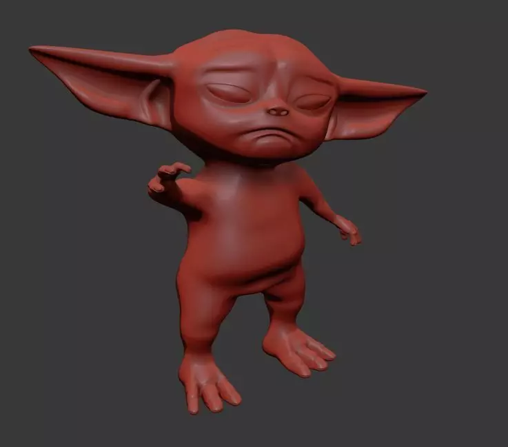 Fat Baby Yoda 3D print model_0