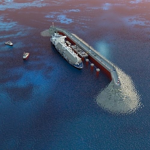 LNG transshipment Complex 3D model