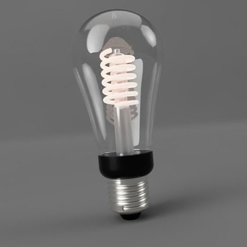 Bulb E27 LED F 3D model