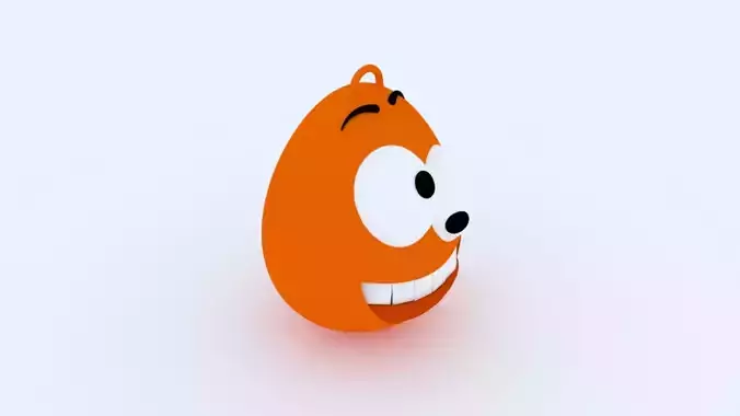 Silly Emoji KeyChain 3D print model