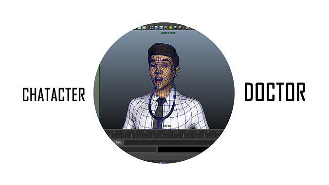 Doctor Character  3D model Low-poly 3D model